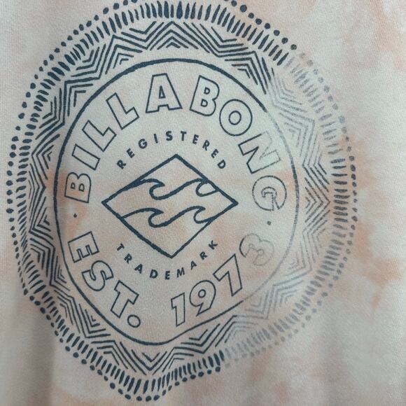 Billabong Crewneck Sweatshirt Womens Small Peach Tie Dye Surfcore Beachy Retro - Picture 3 of 7